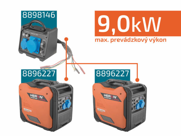 HERON, Elektrocentrála invertorová tichá 1F, 5,5kW, dialkové ovládanie