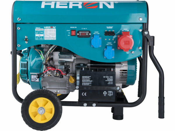 HERON, Elektrocentrála benzínová a plynová 3F, 5,5kW (400V) 2x2kW (230V), elektrický štart