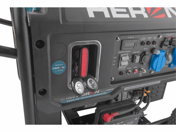 HERON, Elektrocentrála invertorová rámová 1F, 6,5kW, ATS, AGS, elektrický štart s DO