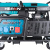 HERON, Elektrocentrála rámová benzínová 400V/230V, 12kW/11kW, 22HP dvojvalec, elektrický štart