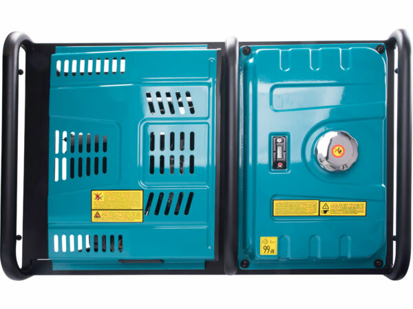 HERON, Elektrocentrála rámová benzínová 400V/230V, 12kW/11kW, 22HP dvojvalec, elektrický štart