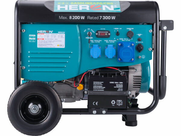HERON, Elektrocentrála benzínová a plynová 1F, 8,2kW, 17HP, možnosť ATS