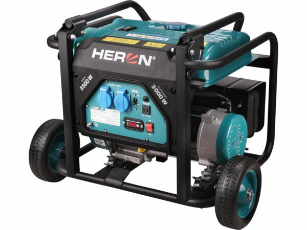 HERON, Elektrocentrála rámová benzínová 1F, 3,5kW, podvozok HERON, Elektrocentrála rámová benzínová 1F, 3,5kW, podvozok