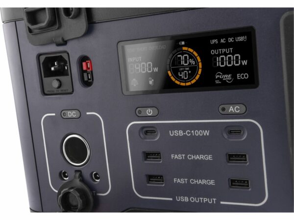 HERON, Stanica nabíjacia akumulátorová, 230V/1200W, 921Wh, LiFePo4, USB