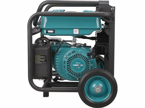 fbb1cc908004f465a6ad352fa214a949 HERON, Elektrocentrála rámová benzínová 1F, 3,5kW, podvozok